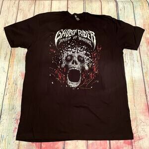 Ghost Rider Spirit of Vengeance T-Shirt Mens XL Black Red Graphic Marvel 2011